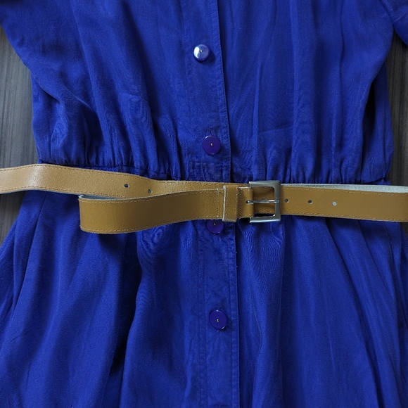 Vintage - Purple Dress - Summer - Size 8 - Rayon - Picture 3 of 4